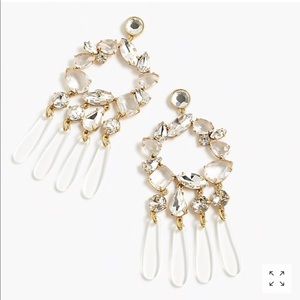 J.crew crystal and resin chandelier earring